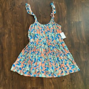 NWT UO Free People Dear You Mini Dress in Orange Combo Size Medium
